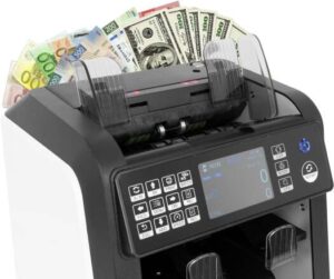 Bill Counter, 1200 Bills Per Minute + 4 Modes of Use + Light & UV/MG/IR Sensors, Bank Grade, Multiple Currencies