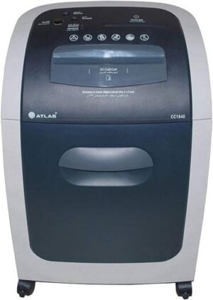 ATLAS cross cut shredder 4x44mm. Attractive heavy duty shredders, equipped with auto/stop reverse mode to clear jams And solid steel cutting blades. Suitable for personal, home and office use.