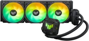 Asus TUF Gaming LC II 360 ARGB Liquid Cooler With Aura Sync, 360MM Radiator, 3*120MM TUF ARGB Fans, Reinforced 400MM Tubing, Decoupled Low-Noise Pump With Cover, Black | 90RC00M1-M0UAY0