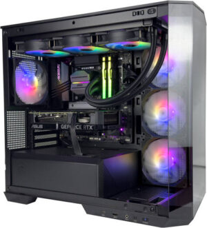 Cyber Gaming PC - Intel Core i7-14700K 20 Cores 28 Threads, NVIDIA RTX 4060 TI 16GB, 16GB DDR5 RAM 5600MHz, 1TB SSD Gen 4, 650W 80 PLUS PSU, 360mm Liquid Cooler