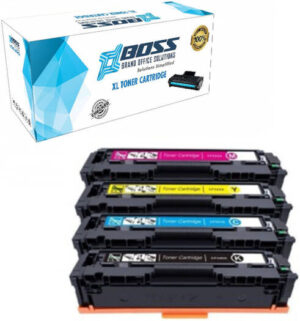 BOSS XL Compatible Toner Cartridge Replacement for HP203A, 1300 Pages Page Yield, Laser Print Technology, Standard Yield, CF542A, Yellow | CF542A Yellow