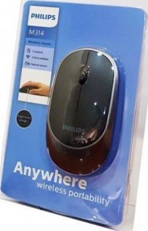 Philips M314 Wireless Mouse SPK7314, Ergonomic Design, 3 Button, 2.4GHz Wireless Connectivity | SPK7314
