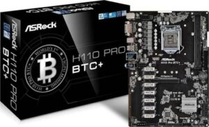 ASRock H110 PRO BTC+ 13GPU Mining Motherboard, Supports DDR4 2400/2133, 12x PCIe 2.0, 1x PCIe 3.0 | 90-MXB5S0-A0UAYZ