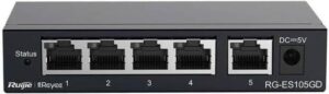 Ruijie RG-ES105GD 5-Port Gigabit unmanaged Switch, 5 Gigabit RJ45 Ports, Steel Case | RG-ES105GD