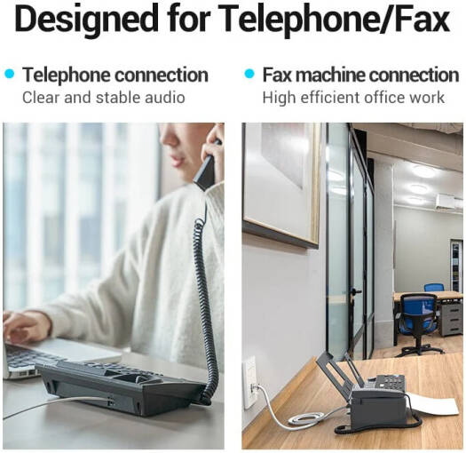 Vention IQB 6P4C Telephone Patch Cable, Male To Male, Trident Gold-Plated FU, Flexible Wiring Of Flat Wire Body, PVC, Pure Copper Conductor Material, 10M Length, White | IQBWL - Image 3