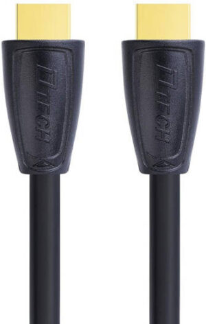 DTECH DT-H002 HDMI Type A Male to Male, Up To 4K (3840x2160) @ 60HZ Resolution, 18Gbps High Speed Data Transfer Rate, Gold Plated Connector, Copper Conductor, 1 Meter, Black | DT-H002