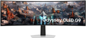 SAMSUNG Odyssey G9 G93SC Gaming Curved Monitor, 49" 4K OLED Display, 240Hz Refresh Rate, 0.03ms (GtG) Response Time, FreeSync Premium Pro & G-Sync Compatible, White | LS49CG934SMXUE