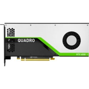 PNY Quadro RTX4000 VGA Graphics Card, 8GB GDDR6 RAM, 256-bit Memory Interface, PCI Express 3.0 x16 Bus Type, 2034 Cuda Cores, 3 x DisplayPort, USB-C | VCQRTX4000-SB