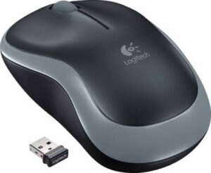 Logitech M185 Wireless Mouse, No software or setup hassles-start, Advanced 2.4 GHz wireless connectivity, 1 AA batteries - Swift Gray | 910-002235