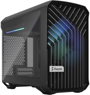 Fractal Design Torrent Nano Mini-ITX Case, 3 Expansion Slots, 3.5"/2.5" Drive Mounts, Steel / Tempered Glass, 180mm Fan Size, Up To 280mm Radiator Support, RGB Black TG Light Tint | FD-C-TOR1N-02