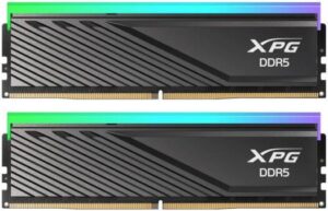 Adata XPG Lancer Blade RGB 32GB (2x 16GB) DDR5 Desktop Memory, 6000MT/s Memory Speed, CAS Latency 36, AMD Expo & Intel XMP 3.0 Ready, 288-Pin UDIMM Form Factor, Black | AX5U6000C3616G-DTLABRBK