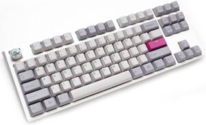Ducky One 3 TKL Mist 80% Mechanical Keyboards, Cherry MX Blue Switch, Hotswappable, Double Shot PBT Keycaps, Detachable USB-C Cable, English US Layout, White/Grey | DKON2187ST-CUSPDMIWHHC2