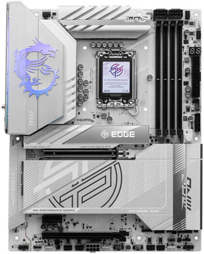 MSI MPG Z890 Edge Ti WiFi LGA 1851 ATX Motherboard, Intel Z890 Chipset, 4x DDR5 UDIMM Slots, Up to 256GB Max Memory, 2x PCIe x16 Slots, 5x M.2 Slots, WiFi & BT Connectivity | 911-7E19-002 - Image 2