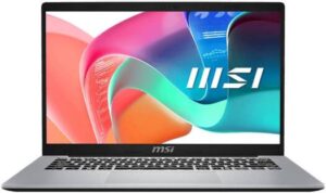 MSI Modern 14 F13MG Laptop, 14" FHD IPS Display, Intel Core i3-1315U Processor, 8GB RAM, 512GB SSD, Intel Iris Xe Graphics, English-Arabic Keyboard, Windows 11 Home, Gray | 9S7-14S121-052