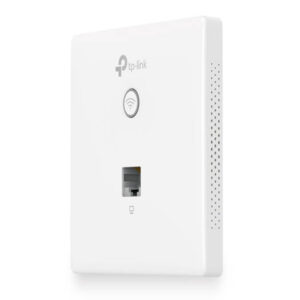 TP-Link Wireless N Wall-Plate Access Point, 300Mbps, LED/Wi-Fi Button, 1x10/100 Mbps Ethernet, 2.4 GHz, Omada App, White | EAP115-Wall