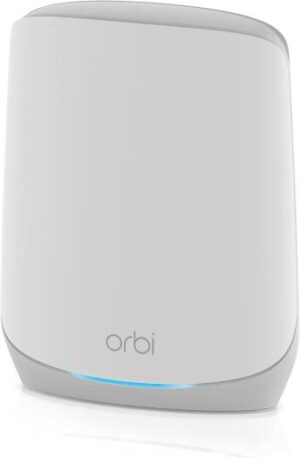 NETGEAR Orbi RBS760 AX5400 Tri-Band Mesh WiFi 6 Satellite Adds WiFi Coverage Up to 2000 sq ft, and Speeds Up to 5.4 Gbps, 4 Internal Antennas, 2 x 1 Gbps ETH LAN Port, White | RBS760-100APS