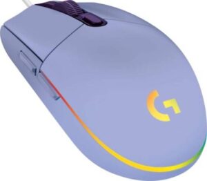 Logitech G203 Lightsync RGB Lighting 800 DPI, 6 programmable buttons Optical Wired Gaming Mouse (Lilac) | 910-005853