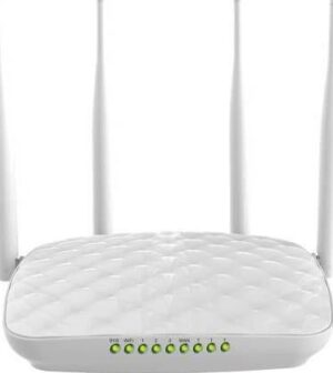 Tenda FH456 V4.0 300Mbps Wireless N Router - 4-Antenna, 6X Range, Ultimate Coverage Wi-Fi, 4x5dbi Antennas, 1 WAN, 3 LAN, WiFi On/Off Switch | FH456