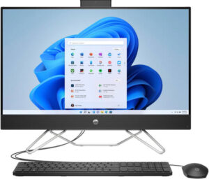 HP 27-CB1156NH All-In-One Desktop Computer, 27" FHD IPS Display, Intel Core i7-1255U, 8GB RAM, 512GB SSD, Intel Iris Xe Graphics, English Keyboard & Mouse, FreeDOS, Black | 79Q94EA#BH5