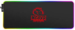 MARVO G45 Gravity P1 RGB Large Size Gaming Mousepad, 800 x 305 x 4mm Dimensions, Non-Slip & Waterproof Design, Pinpoint Accuracy, Black | G45