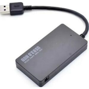 USB 3.0 Hub 4 Ports, DC 5V Voltage, 5Gbps Maximum Speed, Plug and Play, 14cm Cable Length, Black | USB 3.0