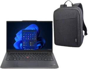 Lenovo ThinkPad E14 Gen 5 Laptop + Laptop Backpack B210, 14" WUXGA IPS Display, Intel Core i7-1355U, 16GB RAM, 512GB SSD, Intel Iris Xe Graphics, ENG K/B, FreeDOS, Black | 21JKS14D00+B210BAG