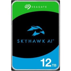Seagate Skyhawk AI 12TB SATA 6.0Gb/s 3.5'' Internal Hard Drive, 256MB Cache, 7200 Rpm, 250 MB/s Max Sustained Transfer Rate, Network Video Recorder, Camera Device Supported | ST12000VE001