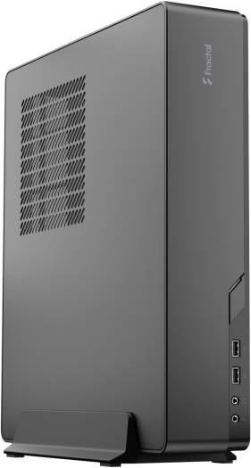 Fractal Design Node 202 HTPC Mini-ITX Computer Case, Supports Horizontal & Vertical Placement, Support 2x 120mm Fan, 2 x USB 3.0, 450W Bronze PSU, Black | FD-MCA-NODE-202-AB-BK