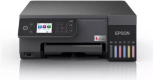 Epson EcoTank L8100 A4 3-in-1 Photo Printer, Epson Smart Panel App, Ink Tank System, 5.400 Pages, 1.500 Photos Color Yield, 1200 DPI x 4800 DPI, 37dB Noise Level, Black | EcoTank L8100