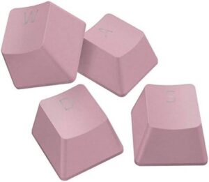 Razer PBT Keycap Upgrade Set, Doubleshot Molding With Ultra-Thin Font, Fits All Mechanical and Optical Keyboards, US and UK Layout, Quartz Pink | RC21-01490300-R3M1