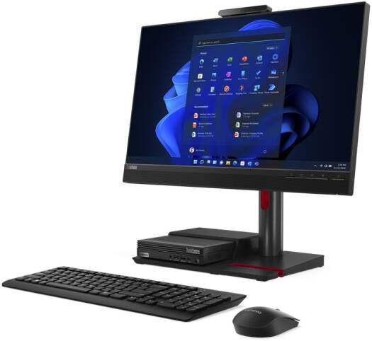 Lenovo ThinkCentre TIO Flex 24v, 24" IPS Display, Full HD Resolution, 60Hz Refresh Rate, 4ms (Extreme Mode) Response Time, Integrated Microphone, Eyesafe Display, Low Blue Light, Black | 12BNMAT3EU - Image 3