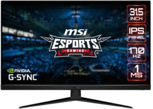 MSI G321Q 32" WQHD IPS 2K Flat Monitor, 170Hz Refresh Rate, 1ms MPRT Response Time, 1.07B Display Colors, 16 9 Aspect Ratio, 1200 1 Contrast Ratio, G-Sync / AMD Freesync, HDR, Black | 9S6-3DB91A-032