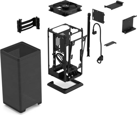 Fractal Mood Mini-ITX SFF Computer Case, 1x 180mm Fan Included, Up to 280mm Radiator & 2x 120mm/140mm Fan Support, Rear Magnetic Filter Mesh, Black | FD-C-MOD1N-02 - Image 7