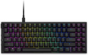NZXT Function MiniTKL Mechanical Keyboard, Wired USB Connection, Per-Key RGB Lighting, Hot-Swappable, N-Key Rollover, Gateron Red RGB Linear Switches, US ENG ANSI, Matte Black | KB-175US-BR