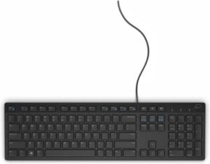 Dell KB216 Multimedia Wired Keyboard, Comfortable, Desk-Centric Design, Chiclet Keys, Hot Keys Function, Plunger Technology, USB Interface, US English Layout, Black | KB216-BK-ENG-INT