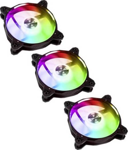 Lian Li BR 120 Digital RGB PWM Triple Pack Fan, 3x 120mm Fans with Remote Controller, Black | G99.12Q18P.R30B