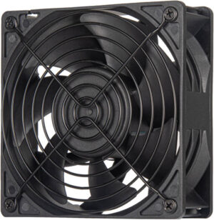 SilverStone FHS 120X PWM Industrial Fan, 120mm x 38mm Size, Giant-Bladed Design, Dual Ball Bearing Type, 4000 RPM Fam Speed. 143.98 CFM Fan Airflow, 11.66mm H2O Static Pressure, Black | FHS-120X