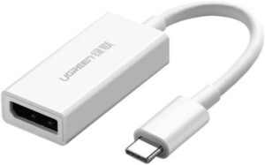 UGREEN USB-C Input to Display Port Output Adapter, Support 4K * 2K @ 60Hz, 15CM, White | 40372