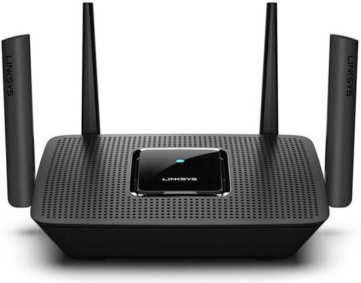 Linksys MR8300 Tri-Band Mesh AC2200 Wi-Fi 5 Router, Up to 2200 Mb/s Speed, Multi-User MIMO Technology, 2200 sq ft Coverage, 4x 10/100/1000 Mb/s Ethernet LAN Port, Beamforming+, Black | MR8300 - Image 2