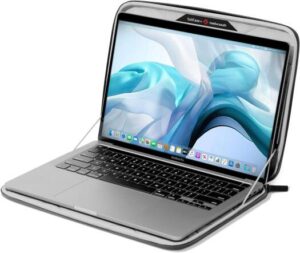 Twelve South SuitCase for MacBook Tailored Protective Rigid Case with Interior Pocket and Leather Handle for MacBook Pro 16 Inch, Grey, 12, 2018, 259353