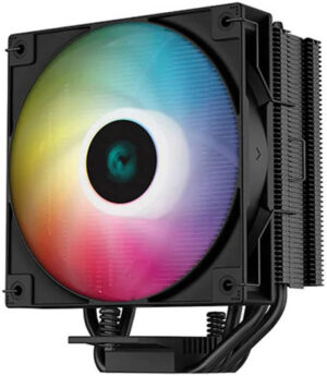DeepCool AG400 BK ARGB Single Tower 120mm CPU Cooler, 2000 RPM Fan Speed, 75.89 CFM Airflow, Addressable RGB LED, 3.36W Power, ≤31.6 dB(A) Fan Noise, LGA1700/1200/AM5/AM4Black | R-AG400-BKANMC-G-2