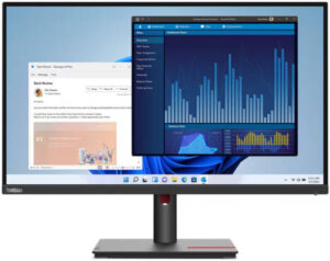 Lenovo ThinkVision T27p-30 Monitor, 27" IPS Display, 4K UHD Resolution, 60Hz Refresh Rate, 4ms (Extreme Mode) Response Time, 1.07b Color Display, Anti-Glare Feature, Black | 63A9GAR1US