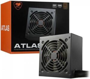 Cougar Atlas 750W ATX Power Supply, 80 Plus Bronze Certified Power Supply, Non-Modular, 750W Total Output, Ultra Durable 105° Japanese Standby Capacitors, 120MM Silent Fan, Black  | 31AT075004P01