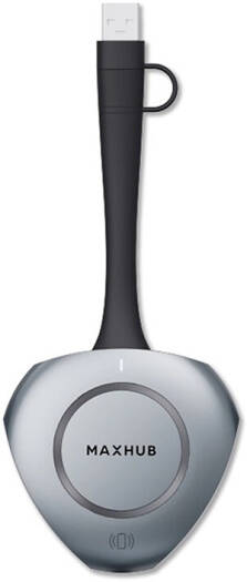 MAXHUB WT13-M Wireless Screen Sharing Dongle, Wi-Fi & BT 5.2 Connectivity, NFC Connect & Touch Back Supported, Support Up to 3840 x 2160 @ 30Hz Resolution, Gray | WT13-M