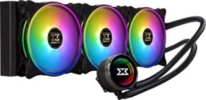 XIGMATEK Aurora 360 (AIO Liquid Cooler, Aura Illuminated Pump Head, 3x120mm AT120 Rainbow Fan, Reinforced Metal Backplate) | EN42814