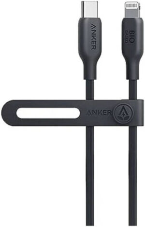 Anker 542 USB-C To Lightning Cable Bio-Based 3ft, 20,000-bend Lifespan, Up To 30W Fast Charging, For iPhone, iPad And More, Black | A80B1H11