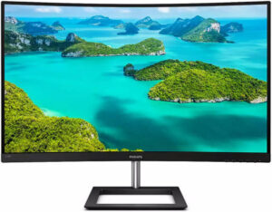 Philips Curved LCD Monitor, 32" VA 4K UHD Display, 60Hz Refresh Rate, 4ms GtG Response Time, Adaptive Sync Technology, Built-In Stereo Speakers, DisplayPort 1.2, HDMI 2.0*2 Input, Black | 328E1CA/00