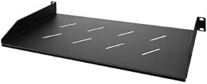 Generic Front Mount Shelf, Standard Size, For 1U Shelf, Improve Airflow, Black