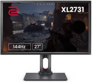 BenQ Zowie XL2731 Gaming Monitor, 27" TN Display, FHD Resolutionm, Up to 144Hz Refresh Rate, 1ms (GtG) Response Time, Black eQualizer, Adjustable Stand, Black | XL2731