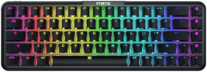 FNATIC Gear Streak65 65% LP Wired Mechanical Gaming Keyboard, FNATIC SPEED (Low-Profile), Linear Silent, Soldered Switch, ABS Keycaps, Detachable Wired Connectivity, Black KB0005-001